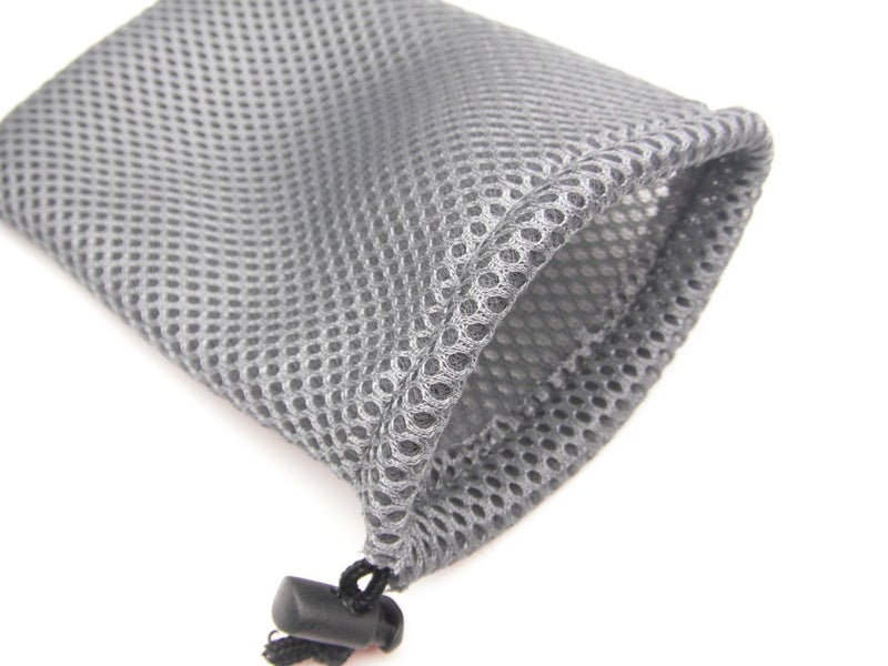 ALL in ONE 6pcs Grey Nylon Mesh Drawstring Bag Pouches for Mini Stuff Cellphone Mp3 10x15cm (4x6 Inch) - Image 3